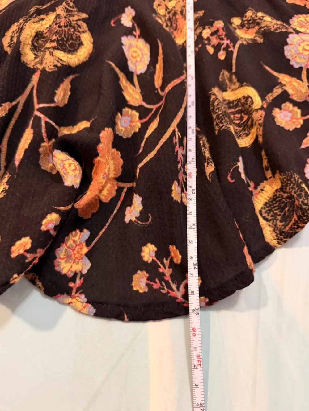 Free People Black Floral Sleeveless Dress size small - great condition - Picture 6 of 6